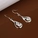Wholesale Romantic Silver water drop zircon Dangle Earring shinny elegant earring for women wedding jewelry TGSPDE281 0 small