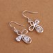 Wholesale Romantic Silver water drop zircon Dangle Earring shinny elegant earring for women wedding jewelry TGSPDE283 3 small