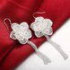 Wholesale Hot selling Earring silver color flower tassel fashion elegant charms earrings  for women lady girl wedding gift jewelry  TGSPDE294 1 small