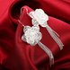 Wholesale Hot selling Earring silver color flower tassel fashion elegant charms earrings  for women lady girl wedding gift jewelry  TGSPDE294 2 small