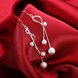 Wholesale Romantic Silver Ball Dangle Earring For Women Twist Sanding Smooth Balls Long Snake Chains Hanging Drop Earring Wedding Jewelry TGSPDE295 1 small