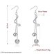 Wholesale Romantic Silver Ball Dangle Earring For Women Twist Sanding Smooth Balls Long Snake Chains Hanging Drop Earring Wedding Jewelry TGSPDE295 4 small