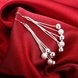 Wholesale Romantic silver female models long paragraph five beads earrings retro fashion lovely wild super flash jewelry TGSPDE296 3 small