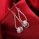 Wholesale Fine hot charm women lady Valentine's gift silver color water drop charm Women circles earrings free shipping jewelry TGSPDE298 3 small