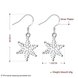 Wholesale New Arrival Crystal Star shape snowflake dangle Earrings for Women Girls Fashion Silver Color Earrings Party Jewelry TGSPDE302 2 small
