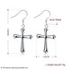 Wholesale Drop Shipping Women Earrings Fashion Cross Shape silver color Delicate Female Earrings Fine Gifts TGSPDE304 3 small