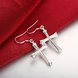 Wholesale Drop Shipping Women Earrings Fashion Cross Shape silver color Delicate Female Earrings Fine Gifts TGSPDE304 4 small