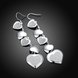 Wholesale Trendy Vintage Female Drop Earrings Silver Color Dangle Earrings Simple Heart Wedding Earrings For Women TGSPDE311 2 small