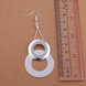 Wholesale Classic Silver Round Dangle Earring two Circle Long Vintage Tassel Dangle Earrings For Women Wedding Party Jewelry Gift TGSPDE312 0 small