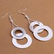 Wholesale Classic Silver Round Dangle Earring two Circle Long Vintage Tassel Dangle Earrings For Women Wedding Party Jewelry Gift TGSPDE312 1 small