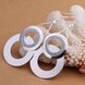 Wholesale Classic Silver Round Dangle Earring two Circle Long Vintage Tassel Dangle Earrings For Women Wedding Party Jewelry Gift TGSPDE312 2 small