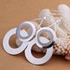 Wholesale Classic Silver Round Dangle Earring two Circle Long Vintage Tassel Dangle Earrings For Women Wedding Party Jewelry Gift TGSPDE312 2 small