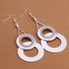 Wholesale Classic Silver Round Dangle Earring two Circle Long Vintage Tassel Dangle Earrings For Women Wedding Party Jewelry Gift TGSPDE312 3 small