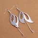 Wholesale Trendy Silver Plated Dangle Earring western style leaf shape earring jewelry fine gift  TGSPDE314 1 small