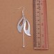 Wholesale Trendy Silver Plated Dangle Earring western style leaf shape earring jewelry fine gift  TGSPDE314 2 small