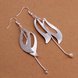 Wholesale Trendy Silver Plated Dangle Earring western style leaf shape earring jewelry fine gift  TGSPDE314 3 small