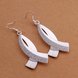 Wholesale Trendy Silver Plated Geometric Dangle Earring western style curved shape earring jewelry fine gift  TGSPDE315 1 small