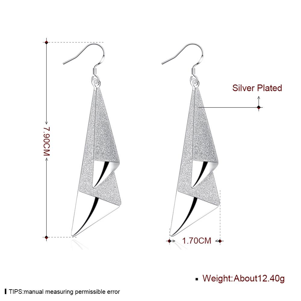 Wholesale Fashion wholesale jewelry from China Simple silver color Fan-shaped Earrings For Women  TGSPDE316 1