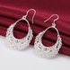 Wholesale Vintage Ethnic Earring Geometric Antique Silver Color Gold Hollow Flower Drop Earring Piercing Earring Statement Jewelry TGSPDE319 1 small