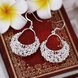 Wholesale Vintage Ethnic Earring Geometric Antique Silver Color Gold Hollow Flower Drop Earring Piercing Earring Statement Jewelry TGSPDE319 4 small