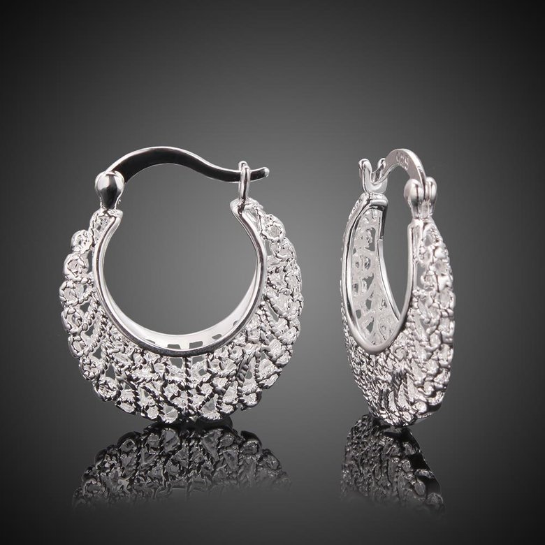 Wholesale Vintage Ethnic Earring Geometric Antique Silver Color Gold Hollow Flower Drop Earring Piercing Earring Statement Jewelry TGSPDE321 0