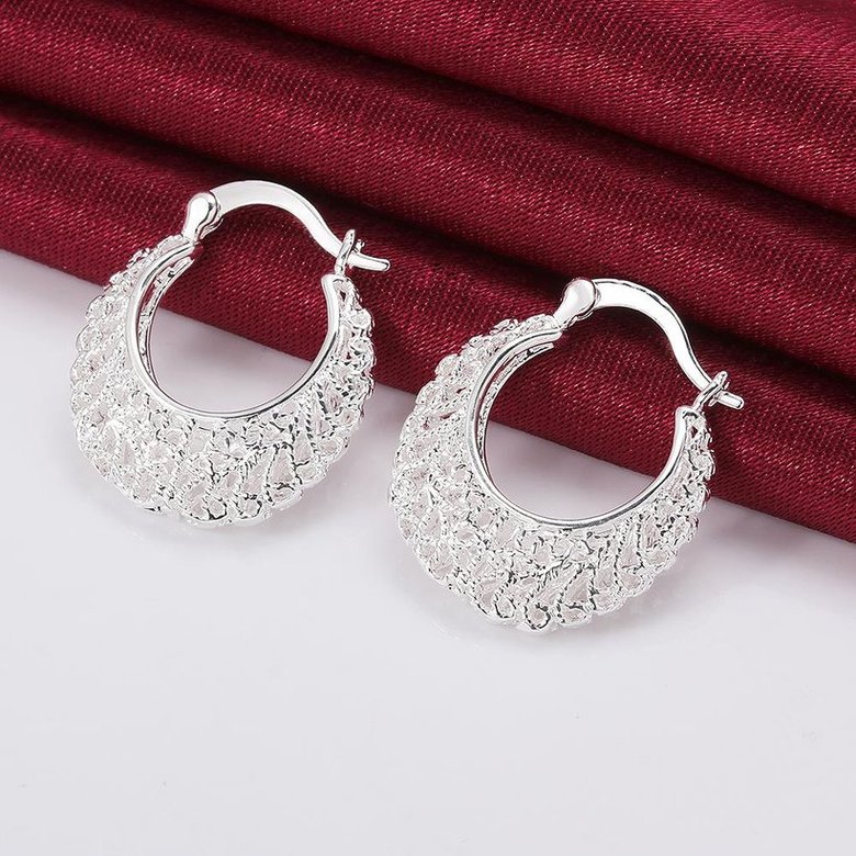 Wholesale Vintage Ethnic Earring Geometric Antique Silver Color Gold Hollow Flower Drop Earring Piercing Earring Statement Jewelry TGSPDE321 2