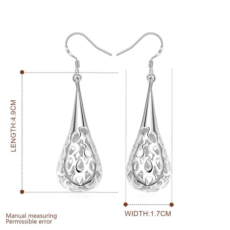 Wholesale Hollow Out Engrave Pattern Simple Water Drop Shape Earring for Women Vintage Ethnic Style Female Daily Earrings Fish Hook TGSPDE333 0