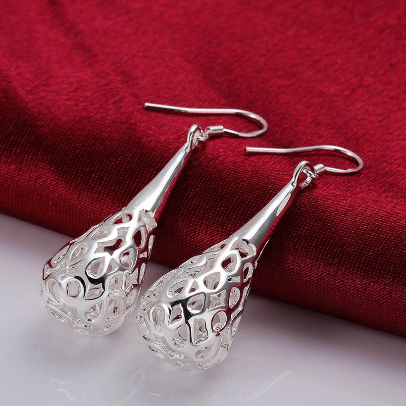 Wholesale Hollow Out Engrave Pattern Simple Water Drop Shape Earring for Women Vintage Ethnic Style Female Daily Earrings Fish Hook TGSPDE333 1