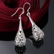 Wholesale Hollow Out Engrave Pattern Simple Water Drop Shape Earring for Women Vintage Ethnic Style Female Daily Earrings Fish Hook TGSPDE333 2 small