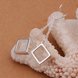 Wholesale Geometric Square tassel Earrings For Women Silver Color Cute Wedding Earrings Jewelry TGSPDE335 2 small
