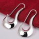 Wholesale Personality fashion Silver plated Dangle Earring  plated Flat Gloss Earrings for Women best gift  TGSPDE337 1 small