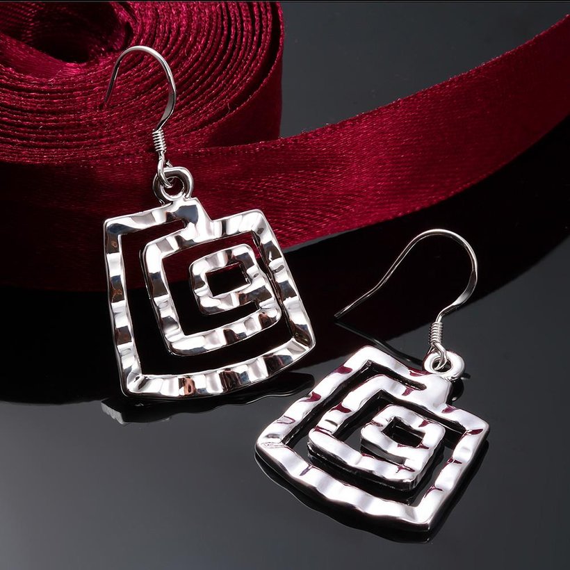 Wholesale Classic Silver spiral shapes Dangle Earring Vintage Long Tassel  Earrings popular jewelry gift TGSPDE341 2