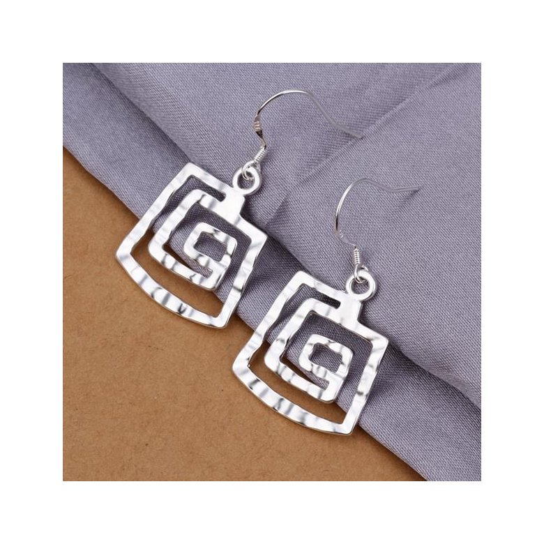 Wholesale Classic Silver spiral shapes Dangle Earring Vintage Long Tassel  Earrings popular jewelry gift TGSPDE341 4