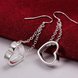 Wholesale Beautiful heart-shaped silver plated earrings hot selling fashion jewelry tassel Earrings Flat Hollow Earrings TGSPDE343 1 small