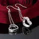 Wholesale Beautiful heart-shaped silver plated earrings hot selling fashion jewelry tassel Earrings Flat Hollow Earrings TGSPDE343 2 small