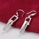 Wholesale Popular Silver plated classic rectangular Dangle Earring for women lady hoop wedding gift Jewelry holiday party gifts  TGSPDE376 1 small