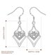 Wholesale Trendy Geometric Square Hoop Earrings For Women Silver Color White Crystal Stone Cute Wedding Heart Earrings Jewelry TGSPDE380 0 small