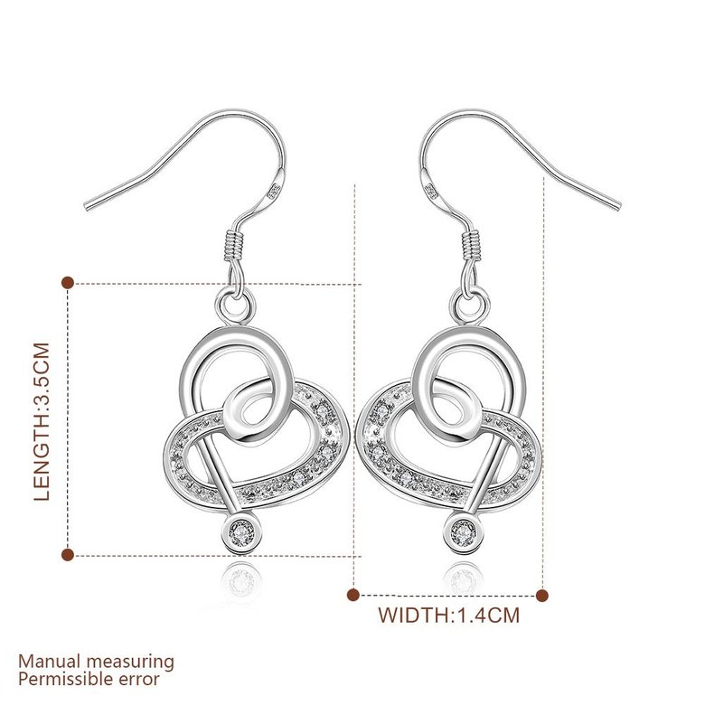 Wholesale Fine hot charm women lady Valentine's gift silver color charm Women circles earrings free shipping jewelry TGSPDE388 0