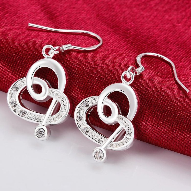 Wholesale Fine hot charm women lady Valentine's gift silver color charm Women circles earrings free shipping jewelry TGSPDE388 2
