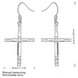 Wholesale Silver Color Cross Drop Dangle Earrings For Women New Trendy Lady Fashio Jewelry  TGSPDE391 1 small