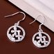 Wholesale Romantic Silver plated clover Round CZ Dangle Earring New Trendy Circular Earring Drop For Women Anniversary Wedding Gift  TGSPDE007 0 small