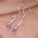 Wholesale Elegant purple AAA Zircon Earrings for Women Female Fashion heart Water Drop Crystal Dangle Earring Wedding Party Jewelry Gift TGSPDE022 1 small