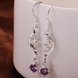 Wholesale Elegant purple AAA Zircon Earrings for Women Female Fashion heart Water Drop Crystal Dangle Earring Wedding Party Jewelry Gift TGSPDE022 2 small