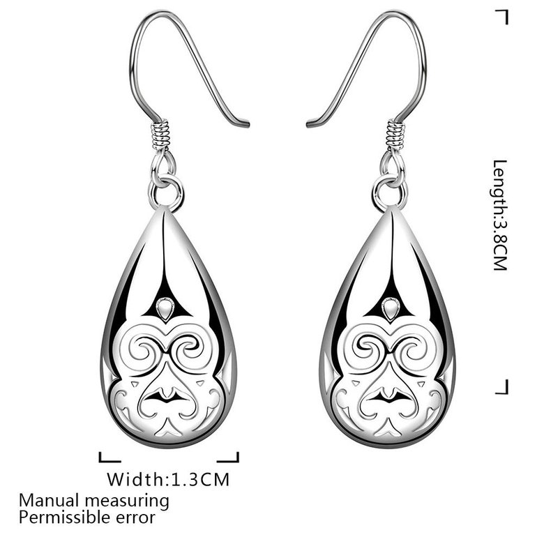 Wholesale Hot sale jewelry from China Trendy Silver Water Drop Dangle Earring simple daily women jewelry TGSPDE057 3