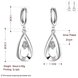 Wholesale Trendy Silver Water Drop CZ Dangle Earring Rotate Long Tassel Earrings Jewelry Fashion Zircon Crystal Earrings For Women  TGSPDE085 0 small