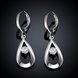 Wholesale Trendy Silver Water Drop CZ Dangle Earring Rotate Long Tassel Earrings Jewelry Fashion Zircon Crystal Earrings For Women  TGSPDE085 1 small