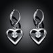 Wholesale Romantic Silver plated  Heart CZ Dangle Earring delicate wedding and daily collocation jewelry  TGSPDE094 1 small