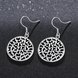 Wholesale Fashion jewelry from China Silver plated big hollow Round Dangle Earring popular European and American style earrings  TGSPDE104 1 small