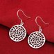 Wholesale Fashion jewelry from China Silver plated big hollow Round Dangle Earring popular European and American style earrings  TGSPDE104 2 small