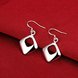 Wholesale New fashion New Design silver plated jewelry Women's earrings rhombic Fashion jewelry TGSPDE116 2 small